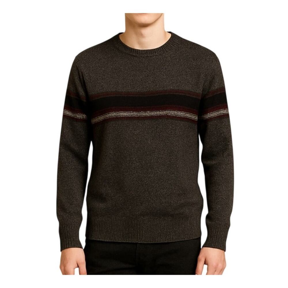 Urban Pipeline Black Gray Burgundy Sweater Large NWT